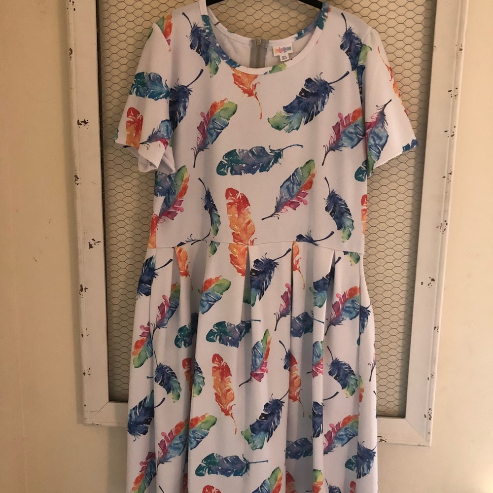 Feathers 3xl Amelia dress from Lularoe rare